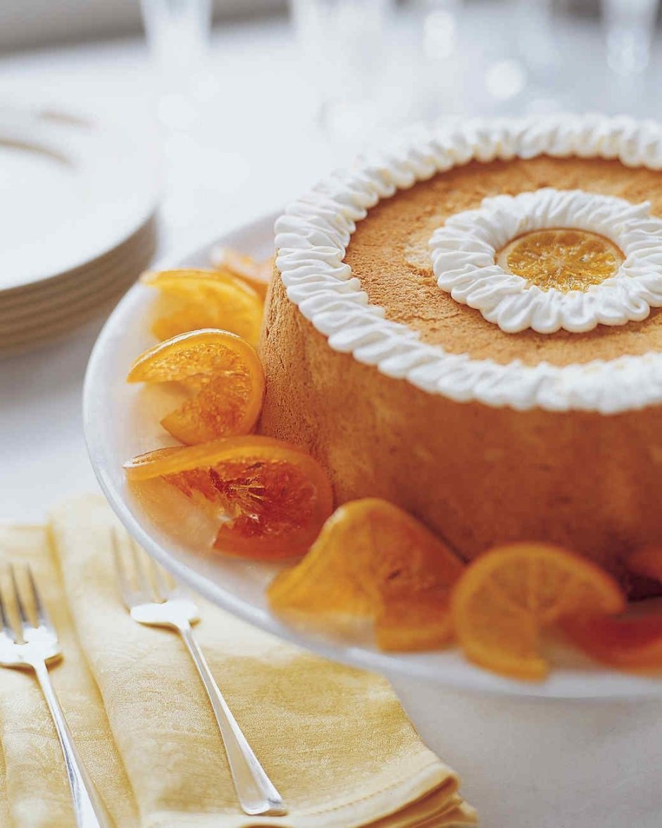 Торт с дольками апельсина