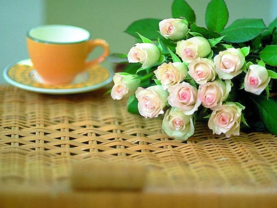 Букет роз с добрым утром