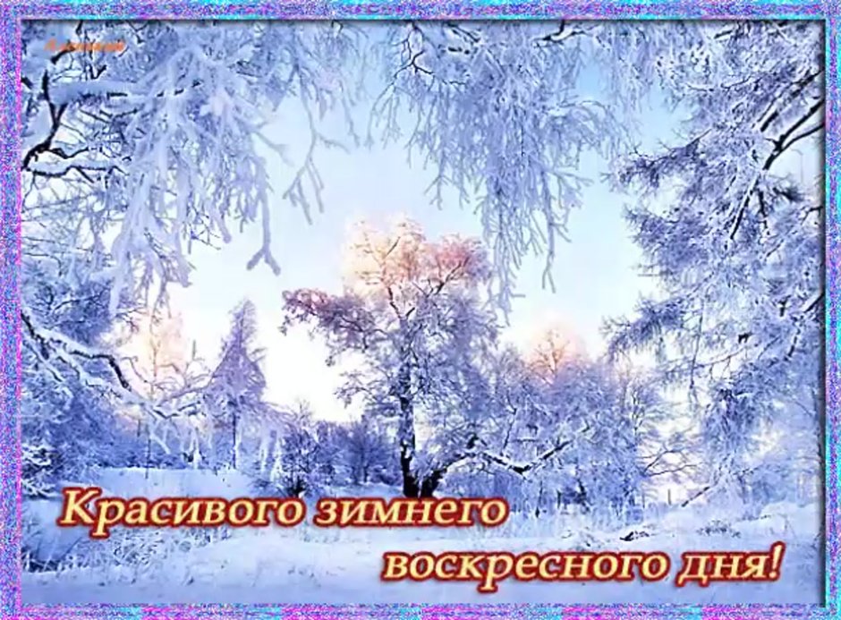 Отличного зимнего воскресного дня