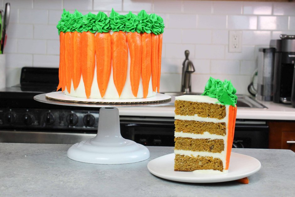 Декор из моркови для торта