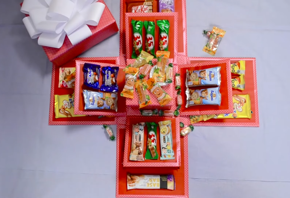 Коробка сюрприз с конфетами