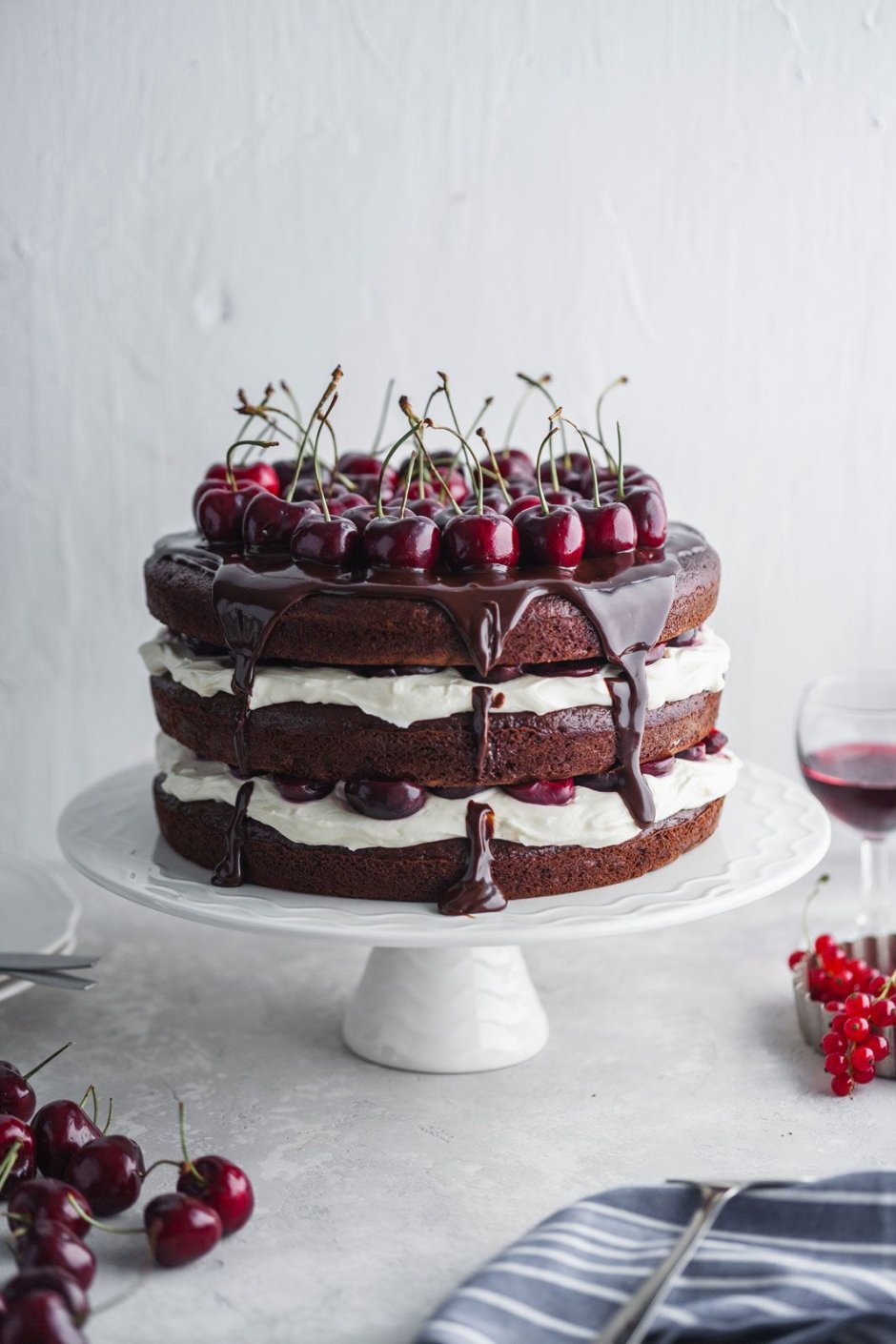 Торт "чёрный лес" (Black Forest Cake)