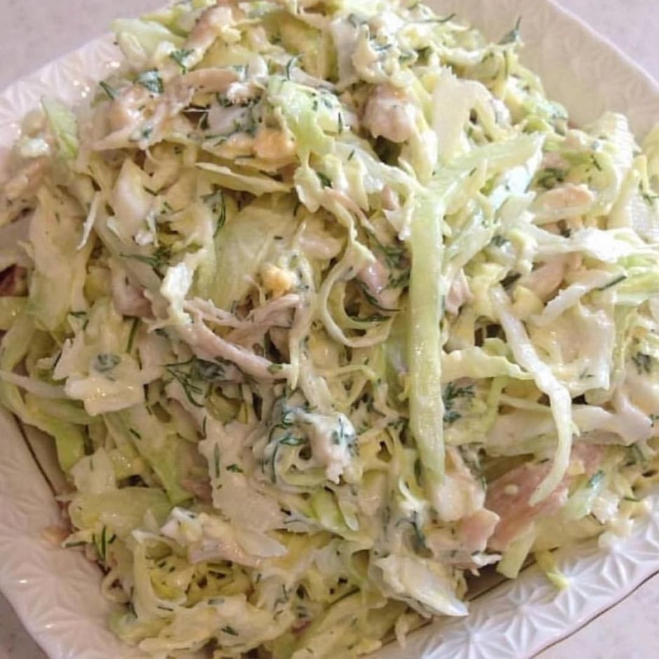 Салат с белокочанной капустой