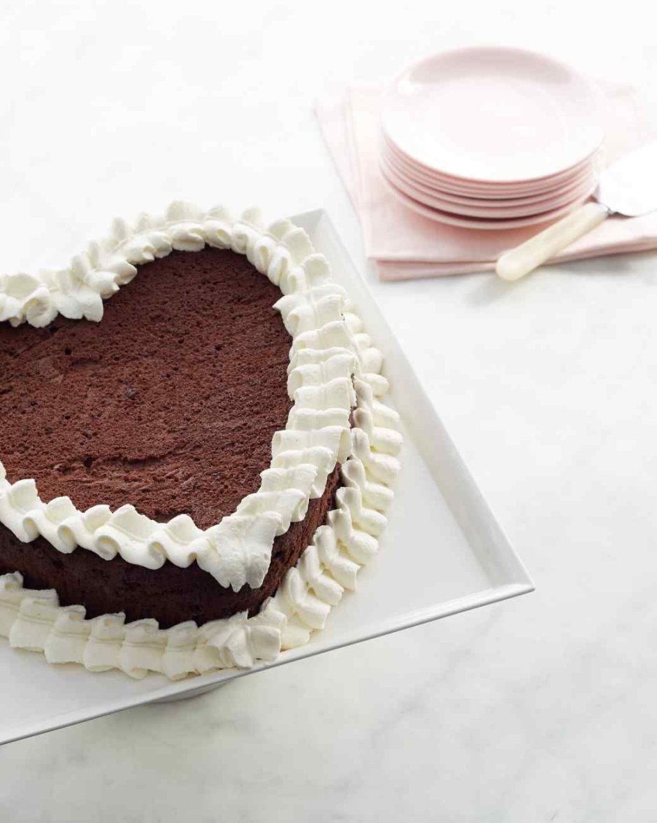 Пирожное шоколадное сердце
