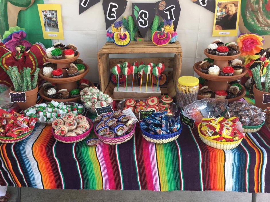 Украшение праздничного стола в мексиканском стиле