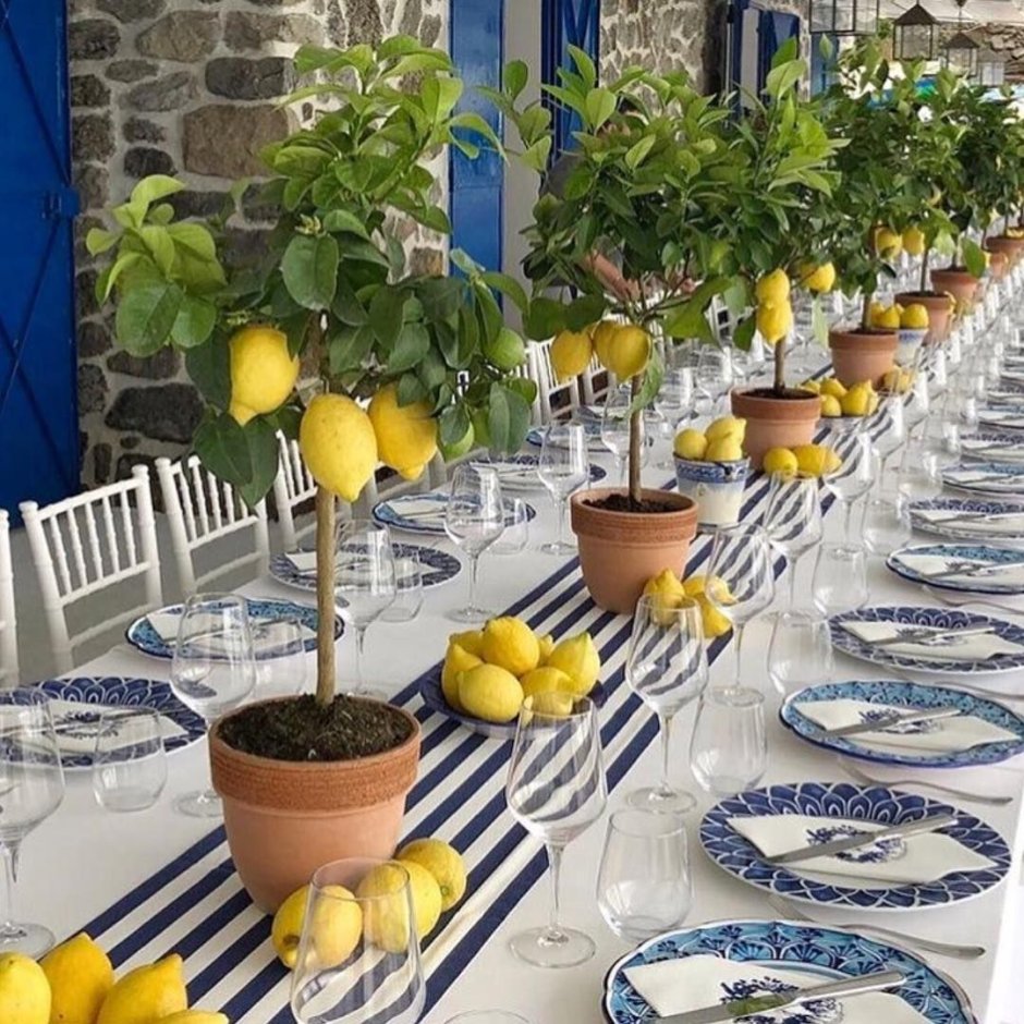 Вечеринка в итальянском стиле декор лимоны