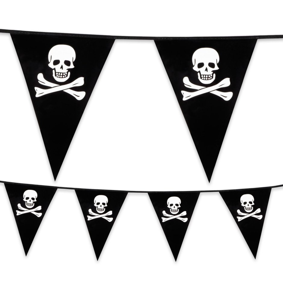 Пиратский флаг треугольный
