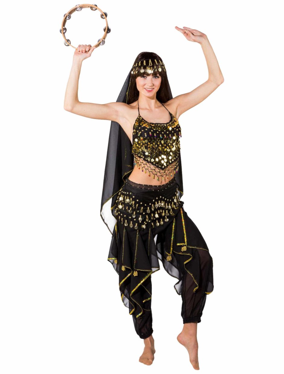 Черный костюм арабской танцовщицы