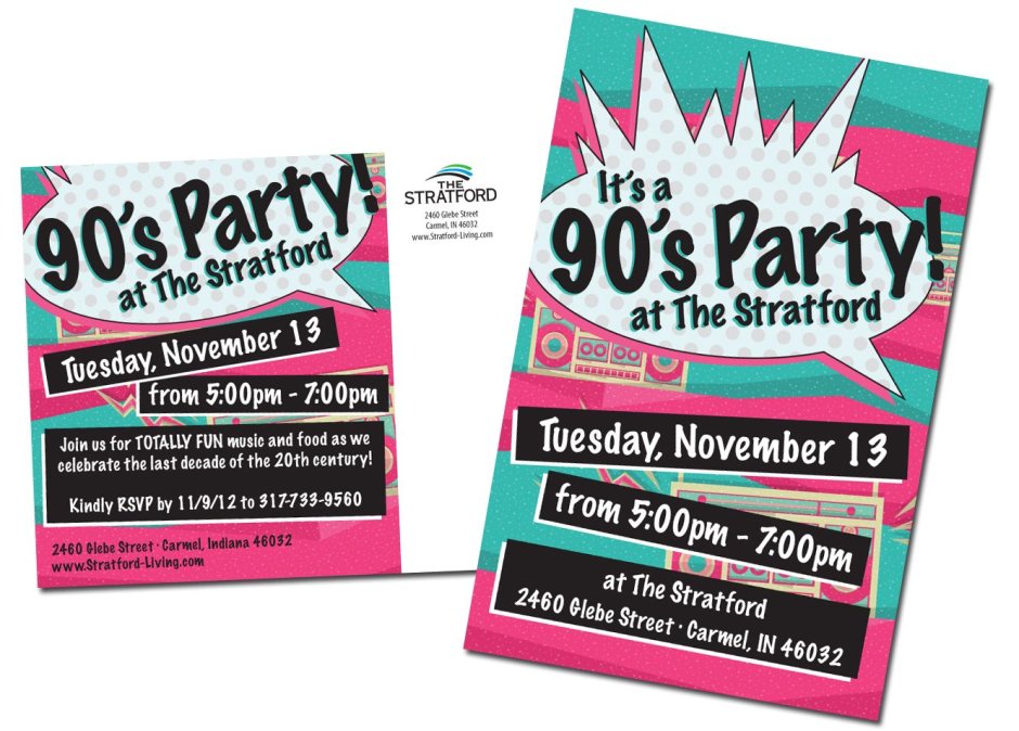 Приглашение на вечеринку в стиле 90