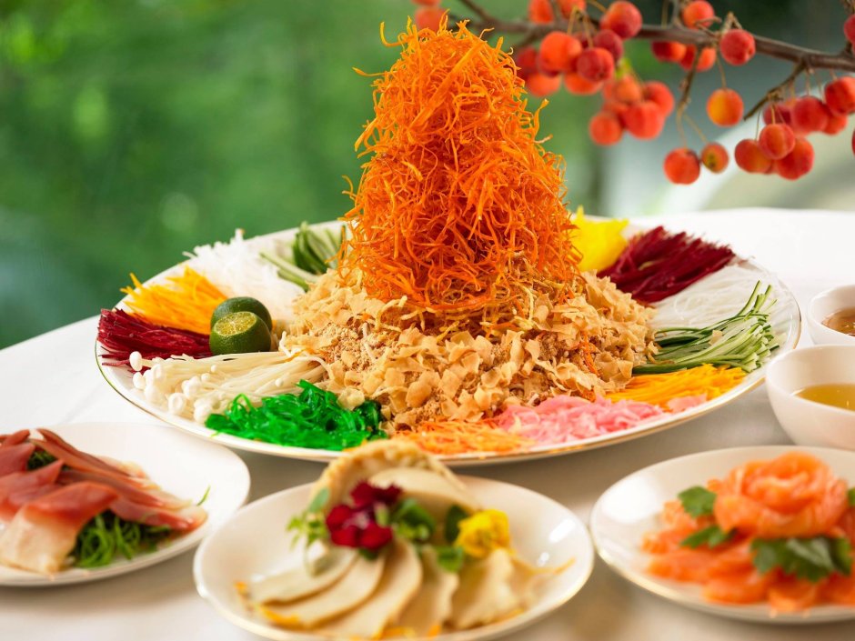 Китайский стол на новый год блюда