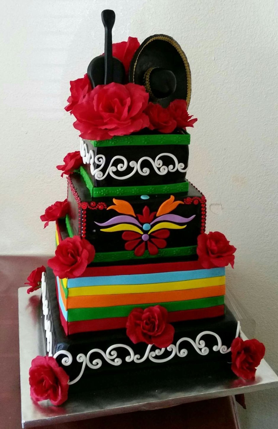 Торт в стиле мексиканской вечеринки