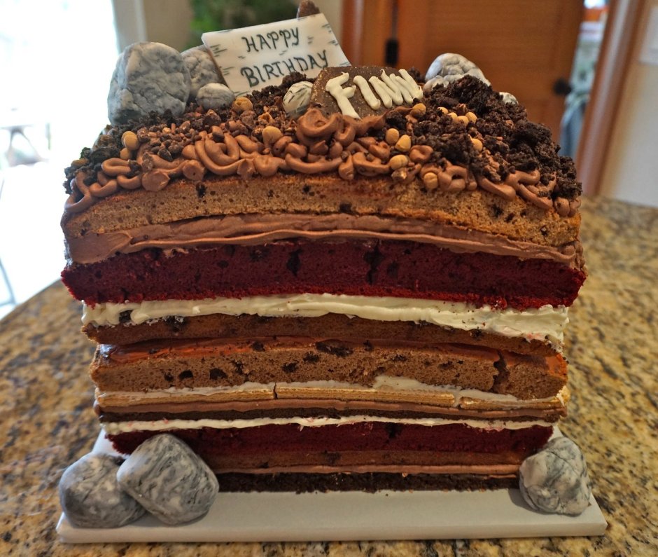 Украшение торта для геолога