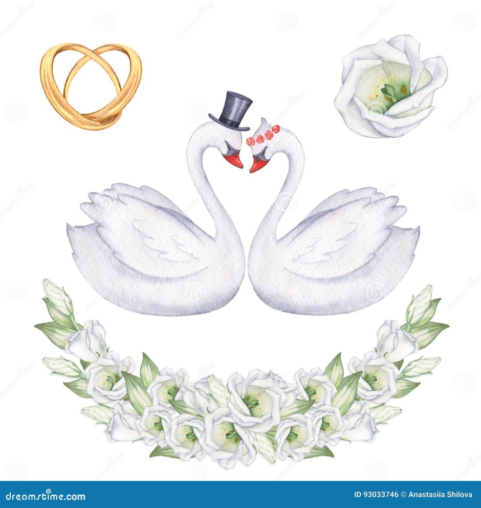 Плакаты на свадьбу лебеди