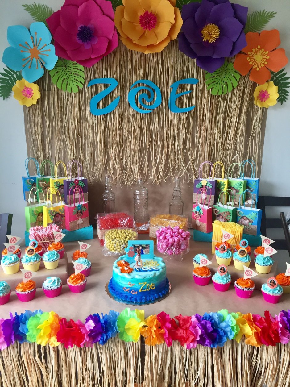 Детский день рождения в стиле гавайской вечеринки
