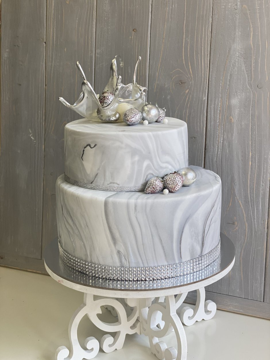 Мраморный торт на свадьбу