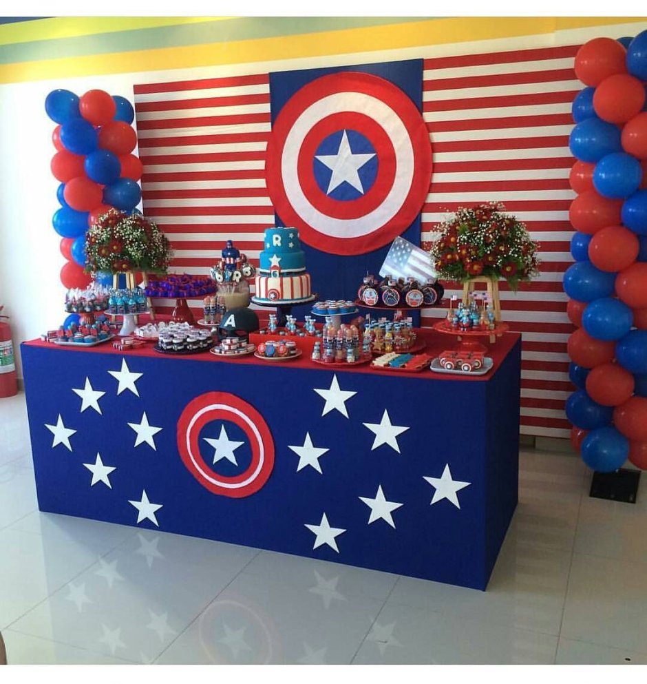 День рождения в стиле Капитан Америка