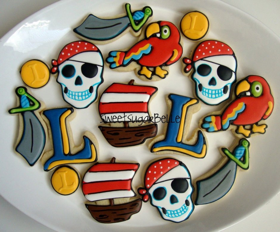 Украшение торта пираты