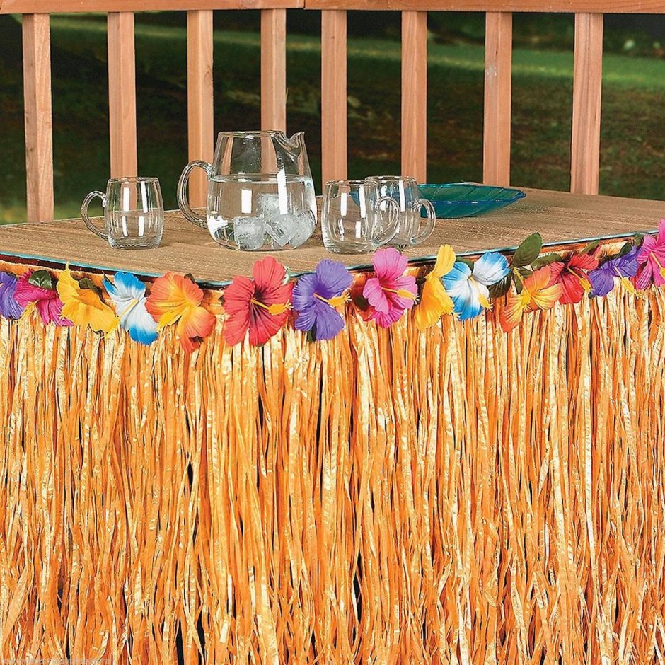 Украшение стола в гавайском стиле