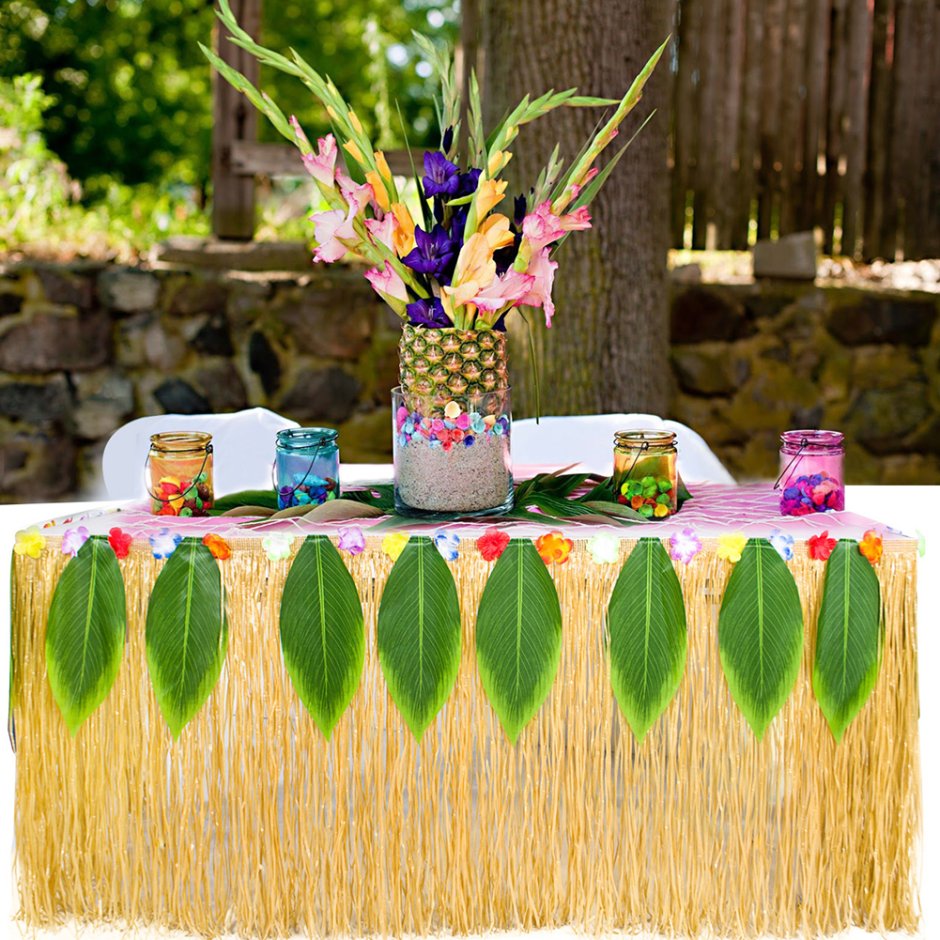 Гавайская вечеринка украшение стола
