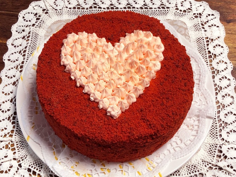 Торт бархатное сердце