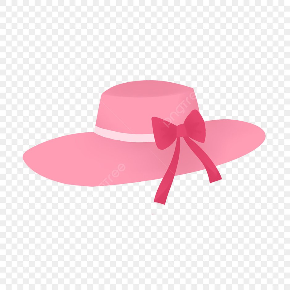 Шляпа с розовой лентой