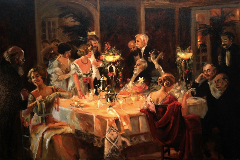 Жюль Александр Грюн the dinner Party