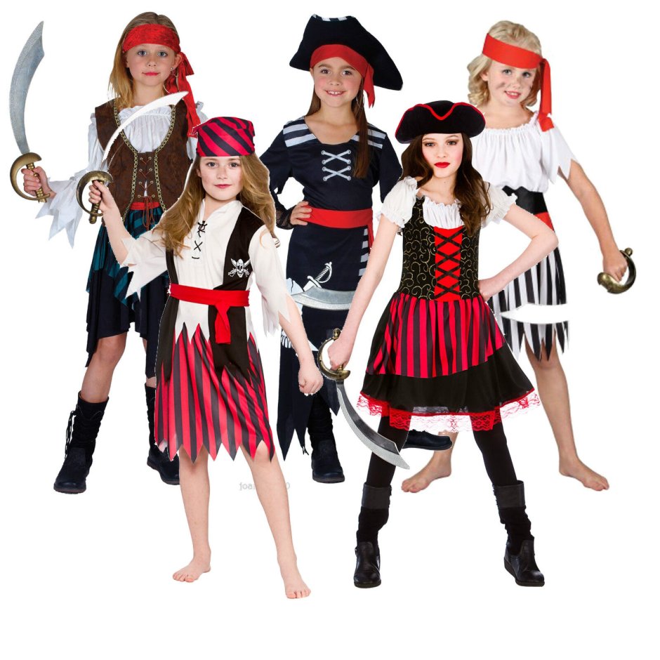 Костюм на пиратскую вечеринку для девочки