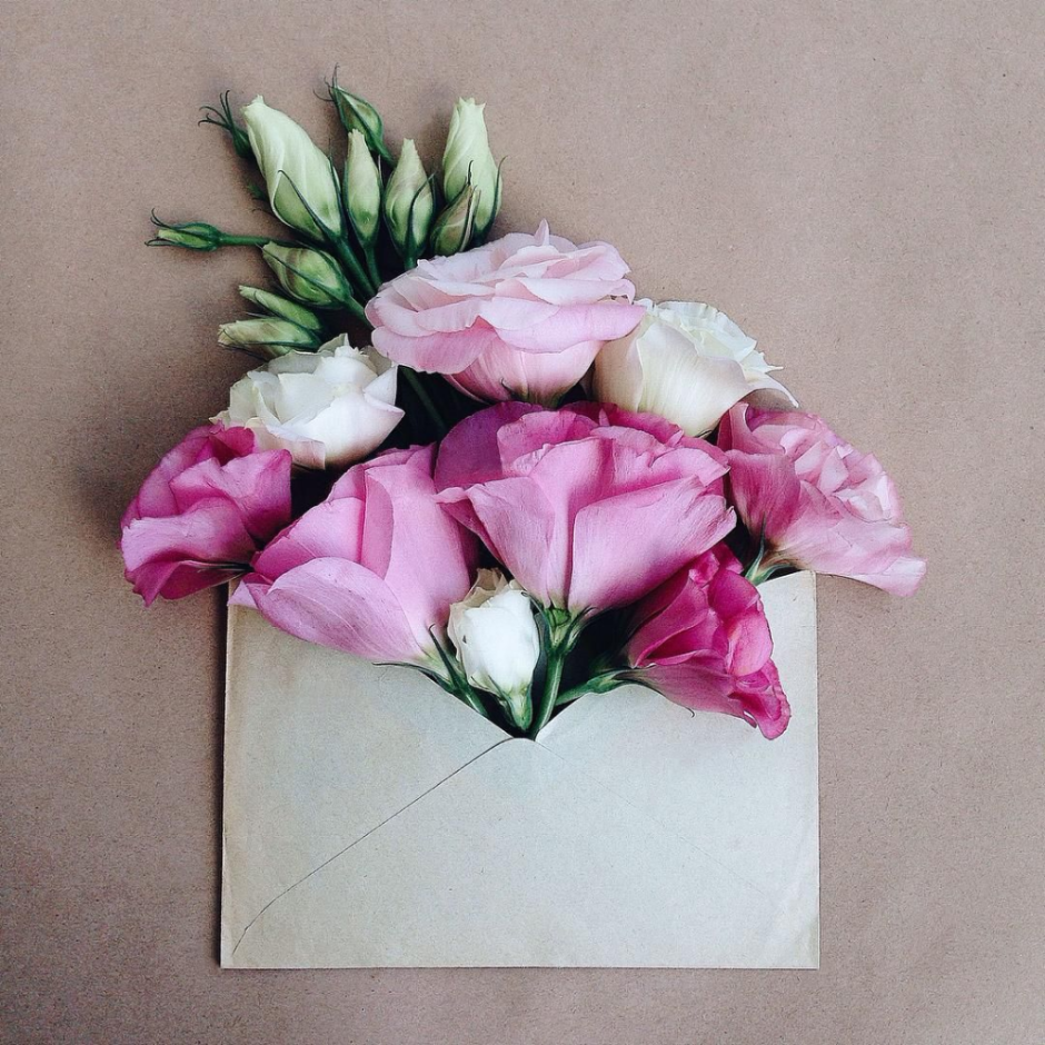 Цветы из конверта