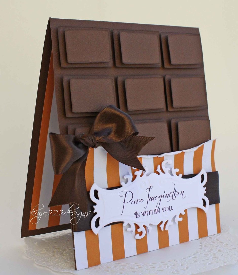 Шоколадка в форме открытки