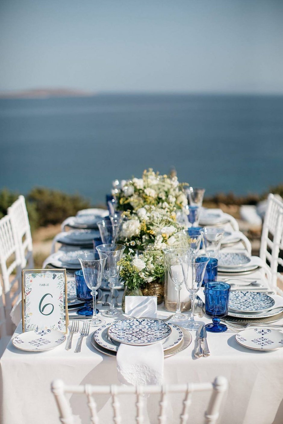 Декор на Свадебные столы греческого стиля