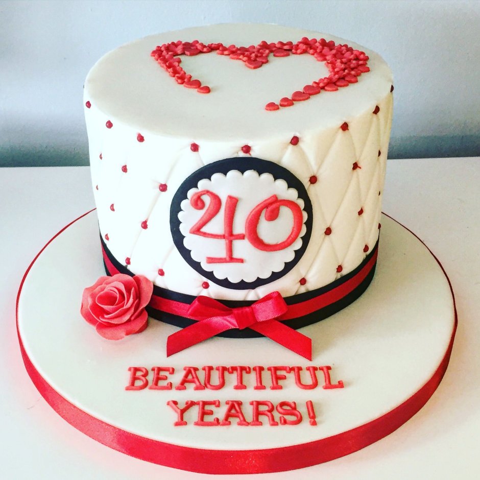 Торт на юбилей свадьбы 40 лет