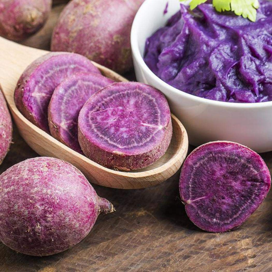 Фиолетовый картофель пюре