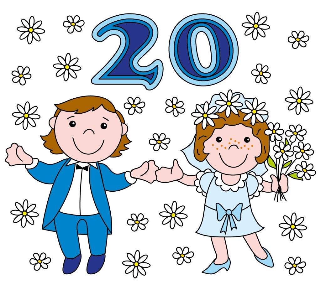 Открытки с годовщиной фарфоровой свадьбы на 20 лет