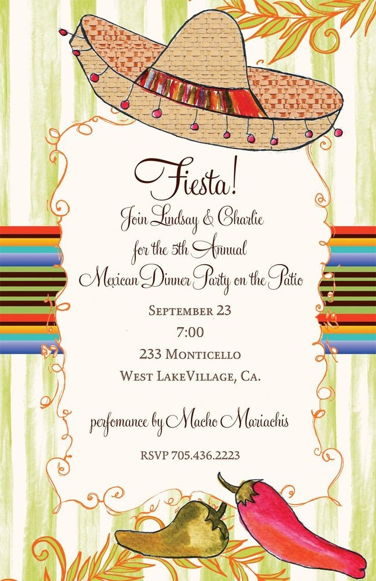 Приглашение на мексиканскую вечеринку