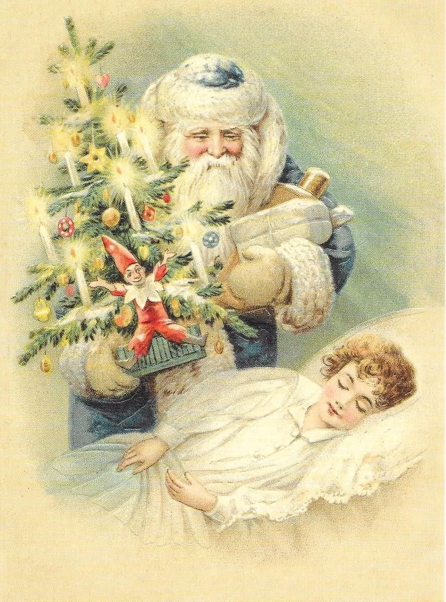 Винтажные открытки с дедом Морозом