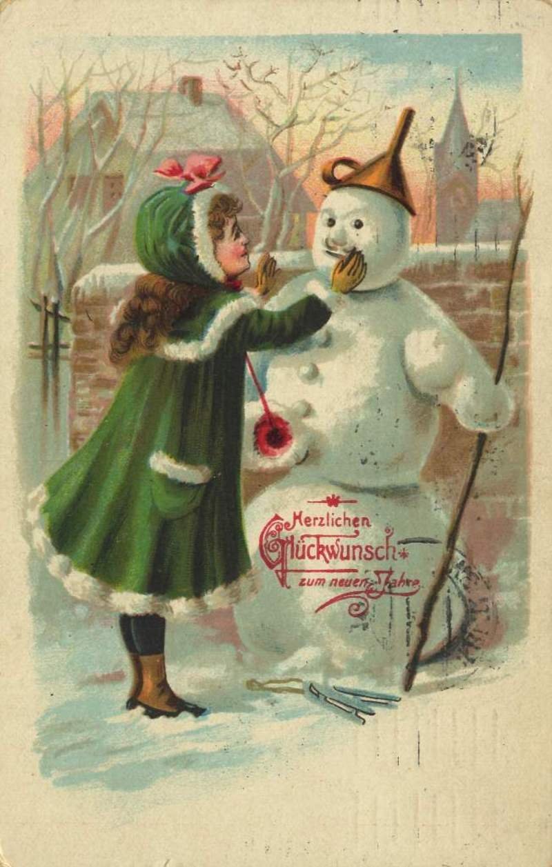 Рождественские открытки 19 века Германия