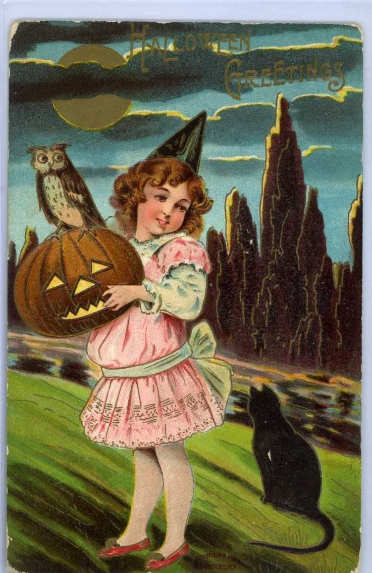 Spooky Vintage Postcard