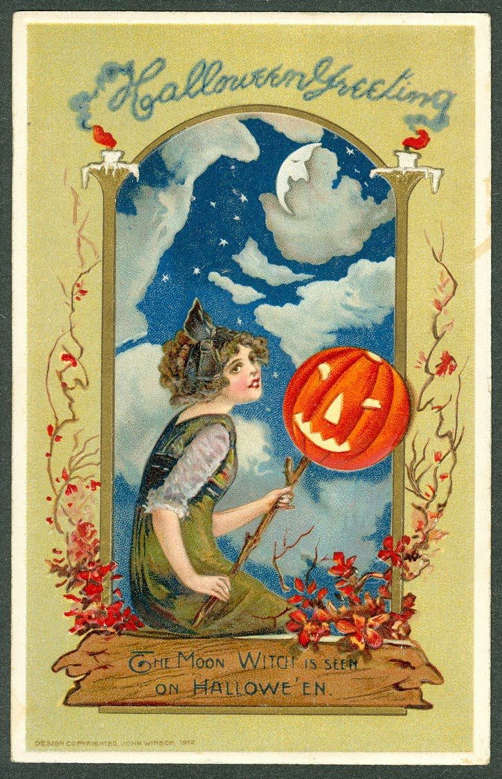 Винтажные открытки Хэллоуин
