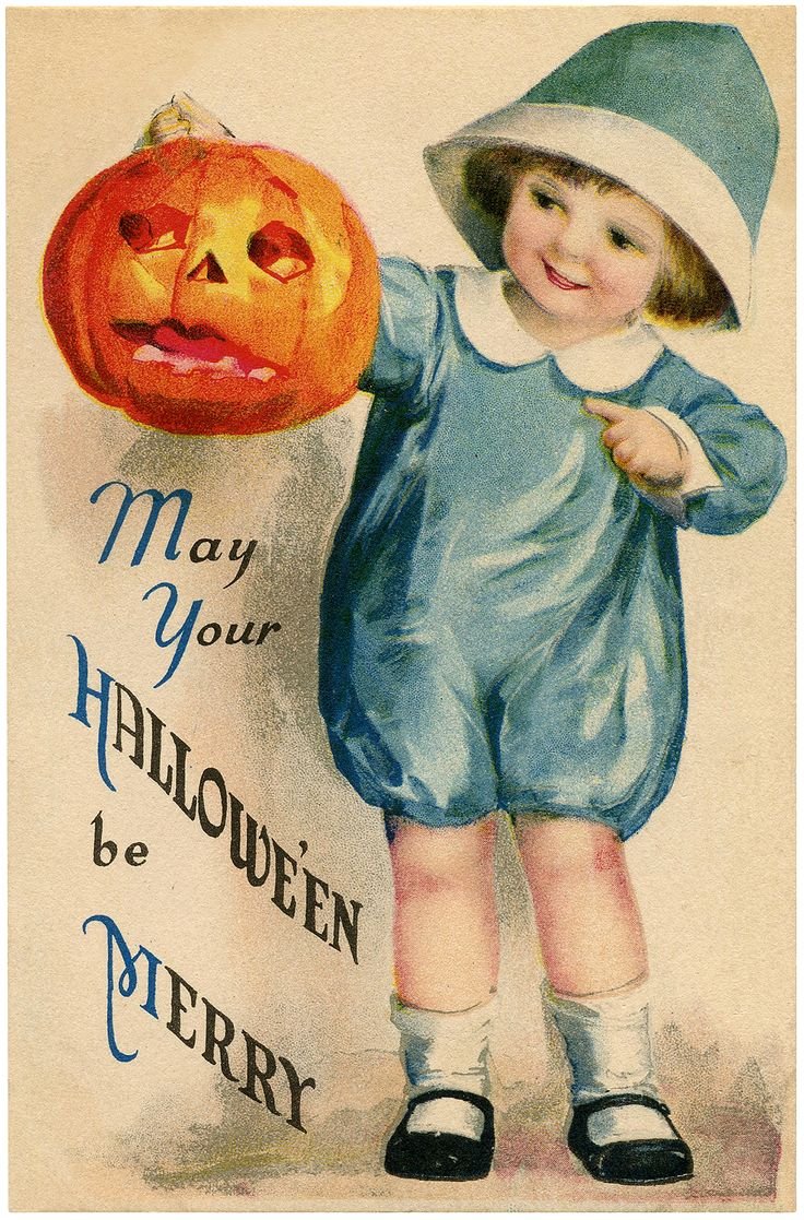 Хэллоуин ретро открытки