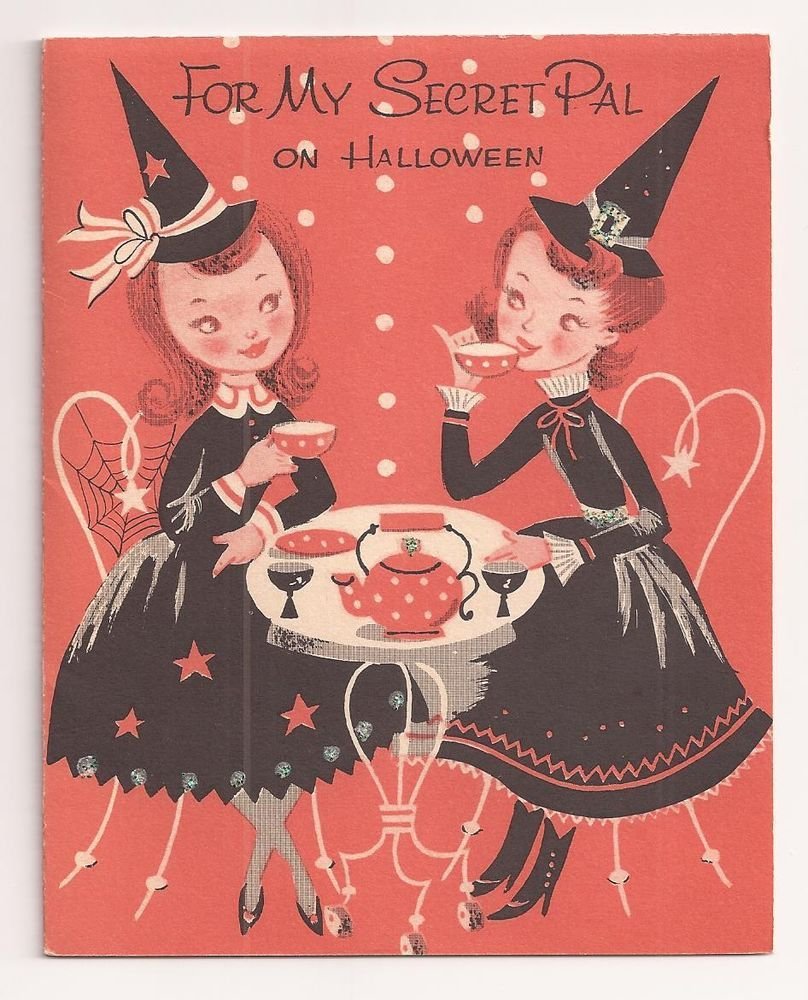 Хэллоуин ретро открытки