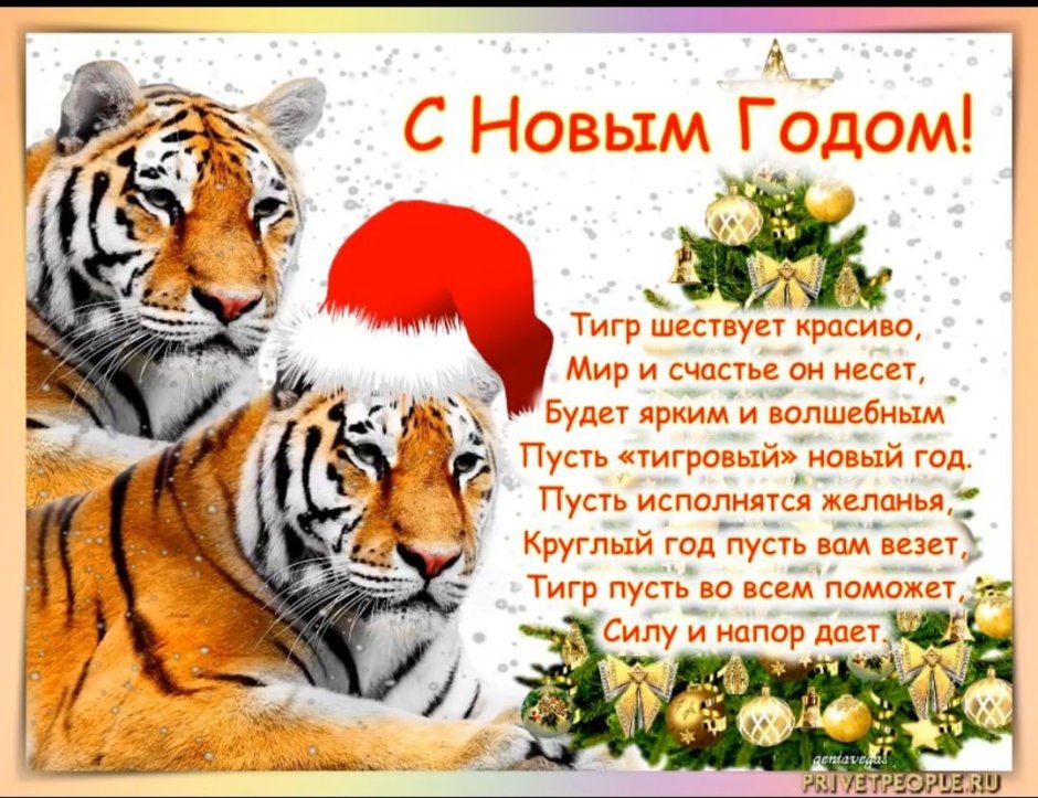 Поздравление с годом тигра