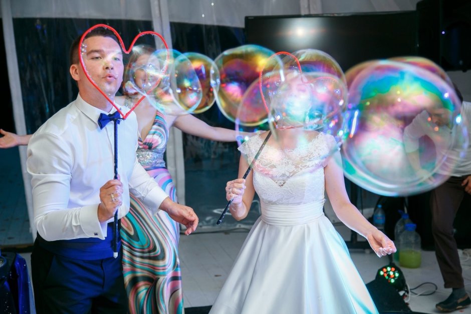 Мыльные пузыри на свадьбу