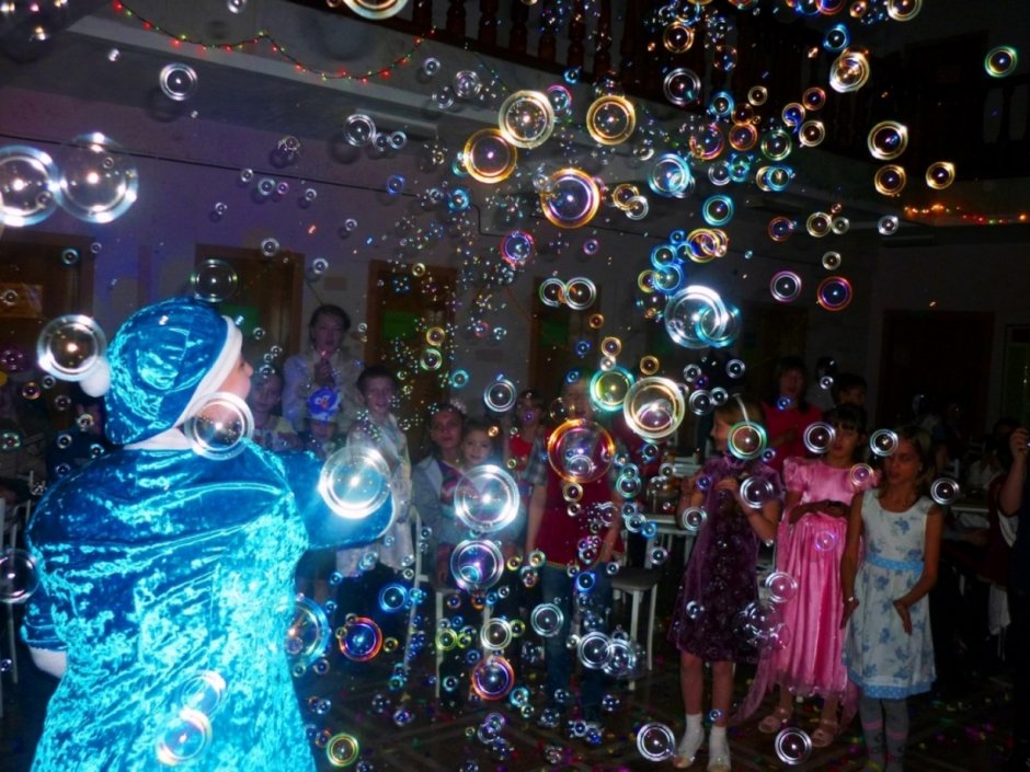 Шоу мыльных пузырей для детей на день рождения