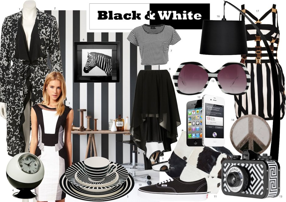 Вечеринка в стиле черно-белое одежда