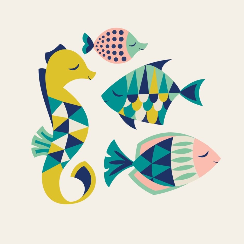 Стилизованное изображение рыбы