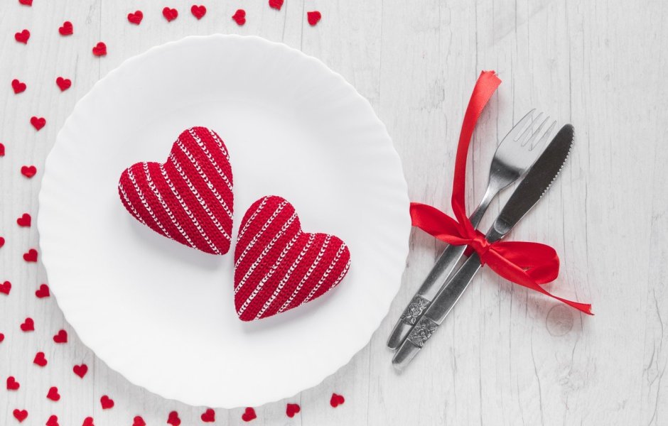 Посуда день Святого Валентина