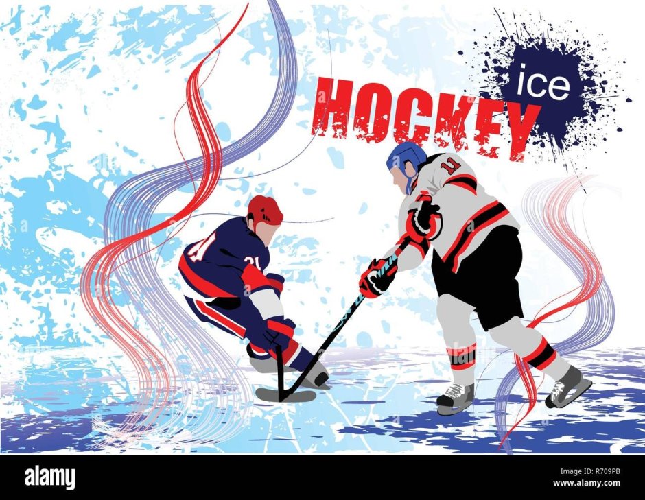Плакат на тему хоккей