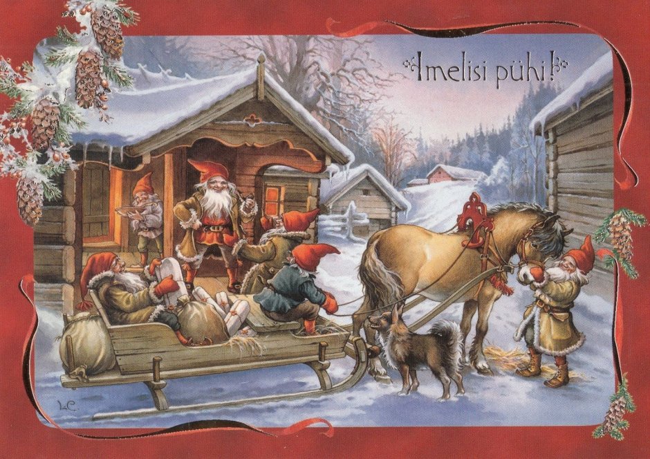 Шведские новогодние открытки
