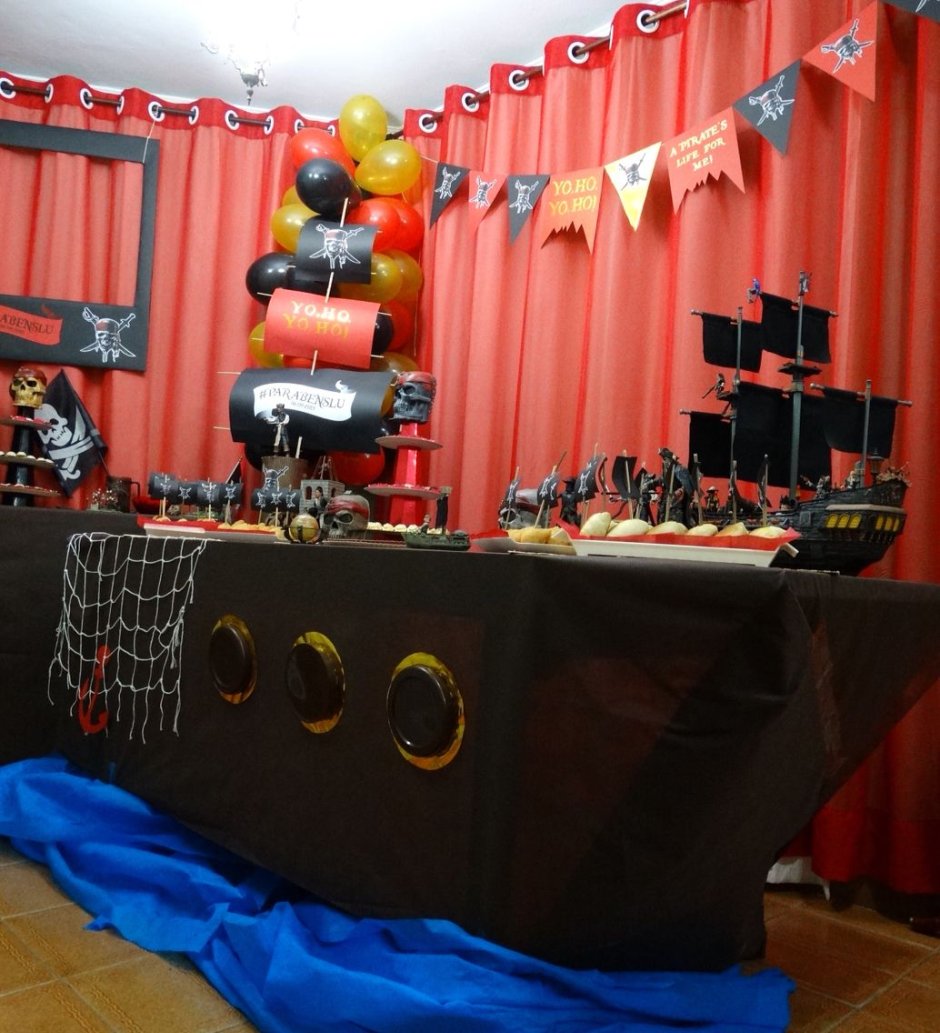 Пиратская вечеринка украшение зала
