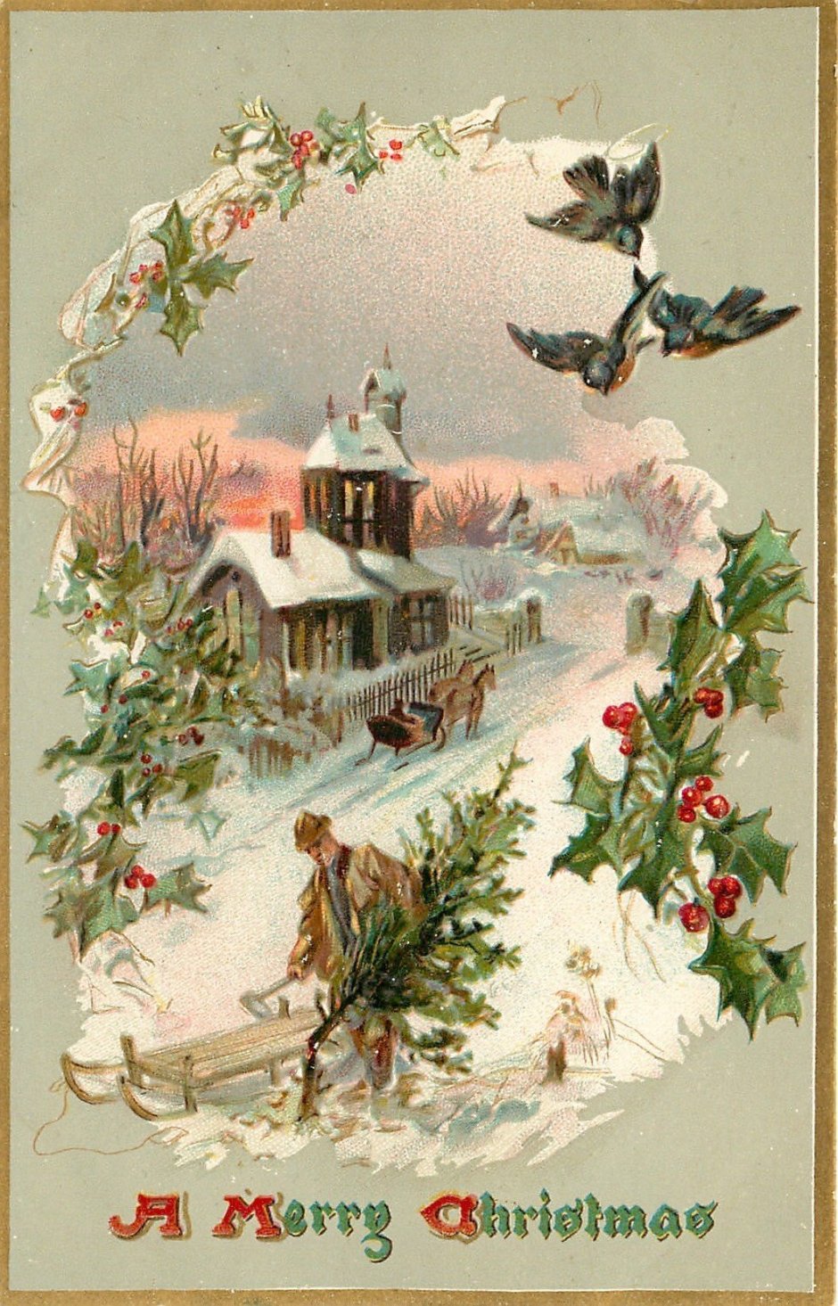 С Рождеством старинные открытки православные